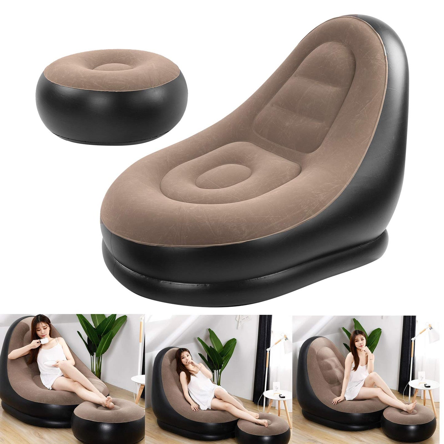 SILLON INFLABLE PORTATIL PLEGABLE